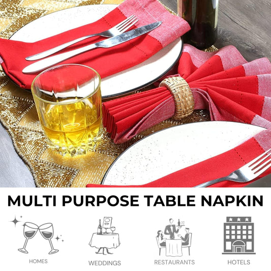 Homidate Cloth Dinner Napkins – Machine Washable Reusable Fabric Napkins for Weddings, Parties & Table Decorations