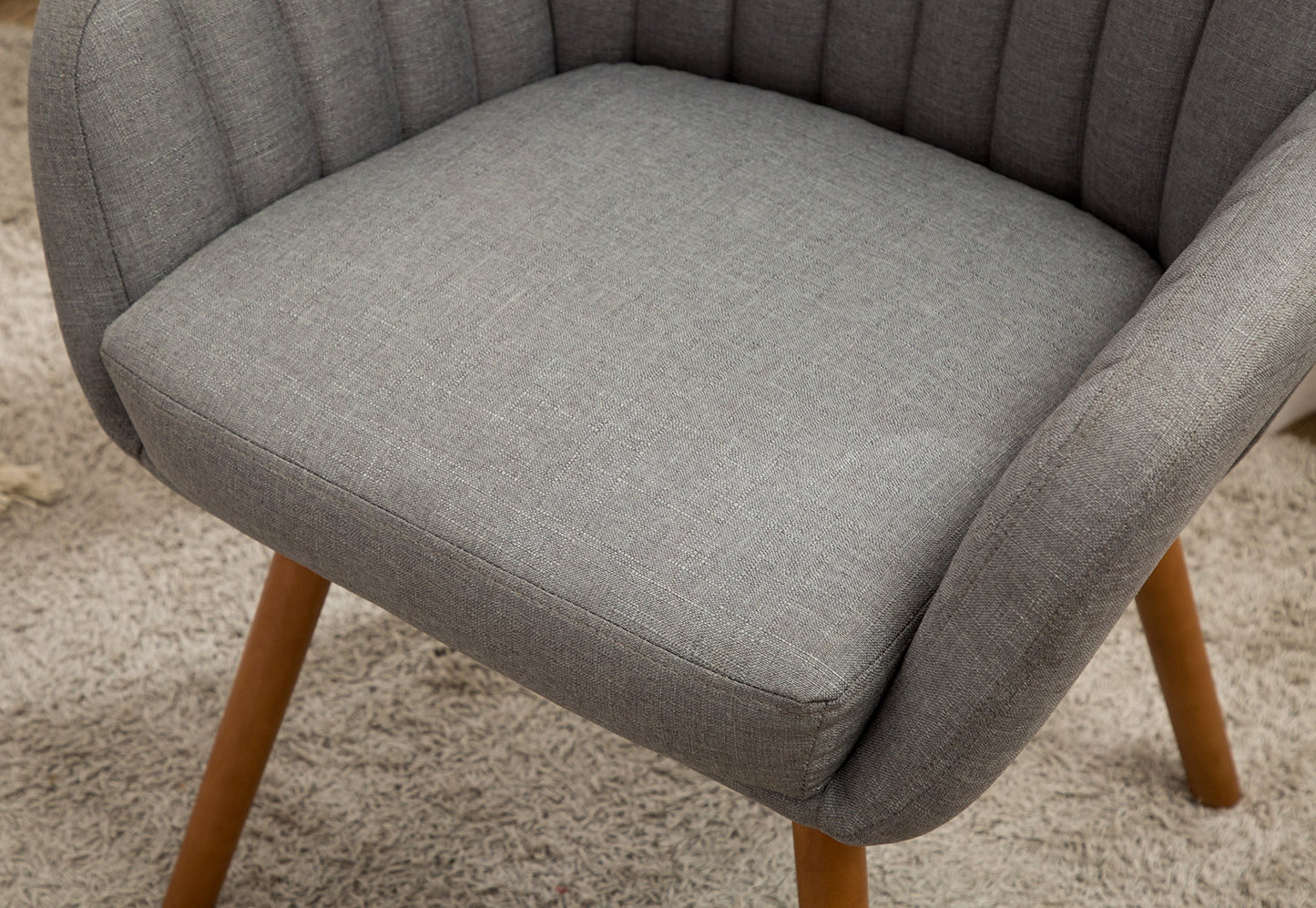 Roundhill Furniture Tuchico Contemporary Fabric Accent Chair,Arm Rest, Gray