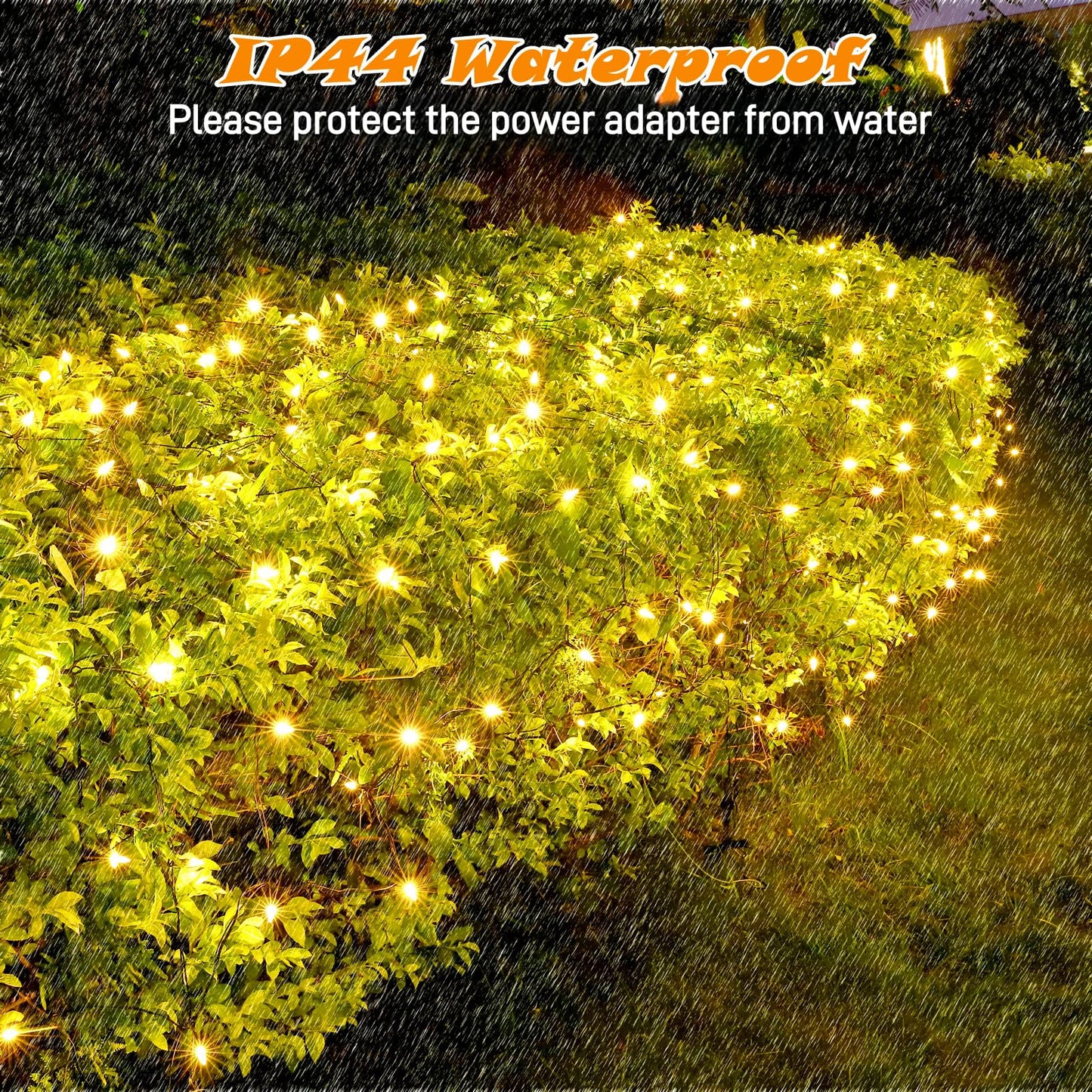 Meteds LED Christmas Net Lights Outdoor,120 LED 6ftx4ft Connectable Waterptoof Christmas Lights for Bushes Fence Tree Shrub Yard Garden Outdoor Christmas Decorations(Warm White)
