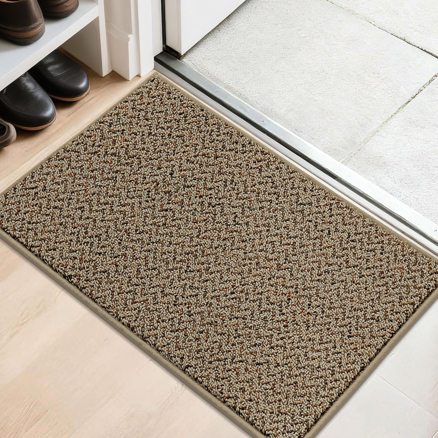 COSY HOMEER Door Mat 20" x 32", Non Slip Absorbent Entryway Rugs, Dirt Trapper Doormats, Washable Entrance Mats, Low Pile Welcome Floor Mat for Front Back Door and Entry Mats,Taupe