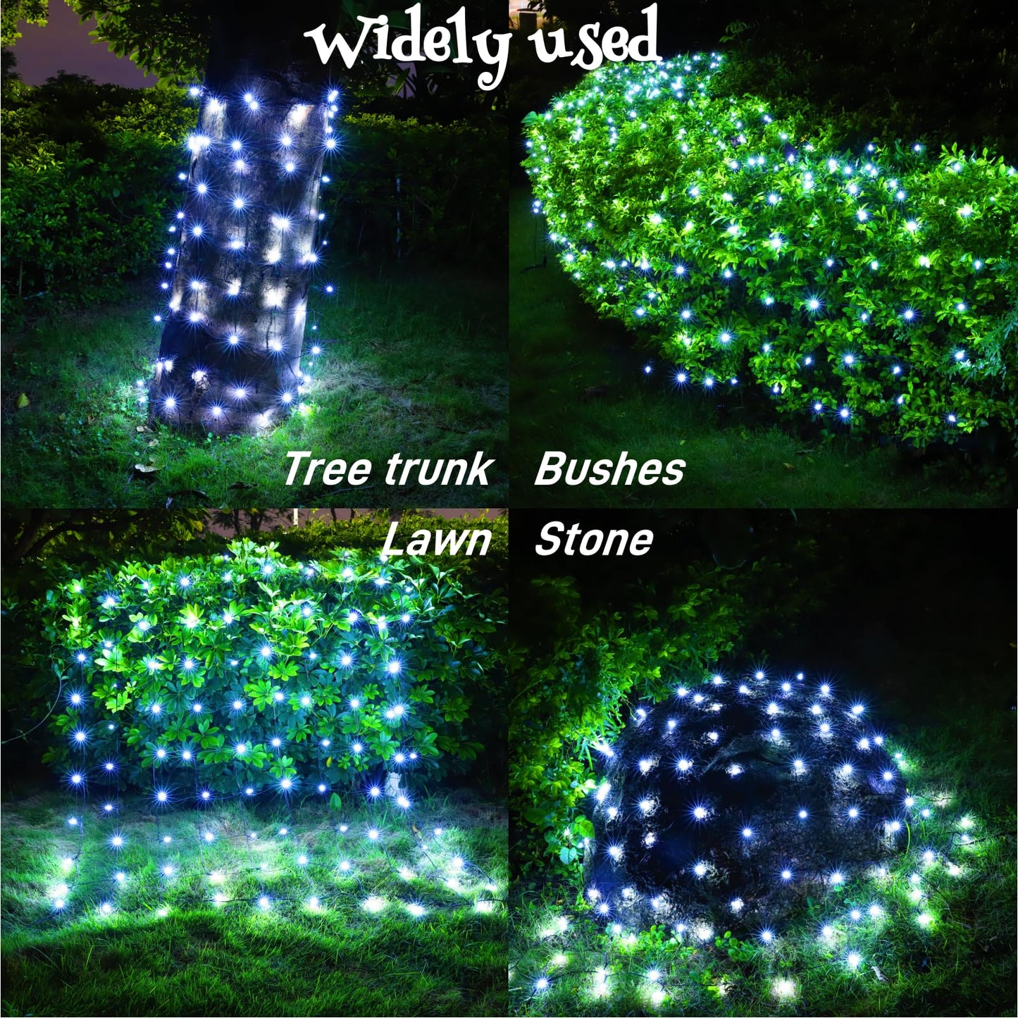 Meteds LED Christmas Net Lights Outdoor,120 LED 6ftx4ft Connectable Waterptoof Christmas Lights for Bushes Fence Tree Shrub Yard Garden Outdoor Christmas Decorations(White)