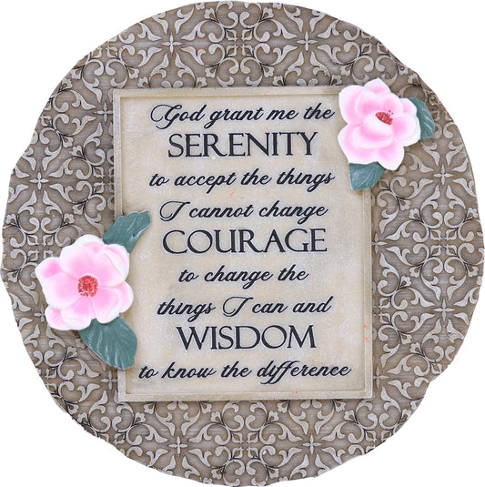 Spoontiques Serenity Prayer Stepping Stone - Decorative Garden Stone for Yard, Patio, Garden or Walkway - Outdoor or Indoor Home Décor