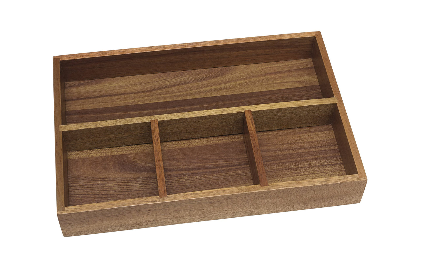 Lipper International Acacia Organizer Tray, 4-Compartments, 12" x 8" x 1 3/4"