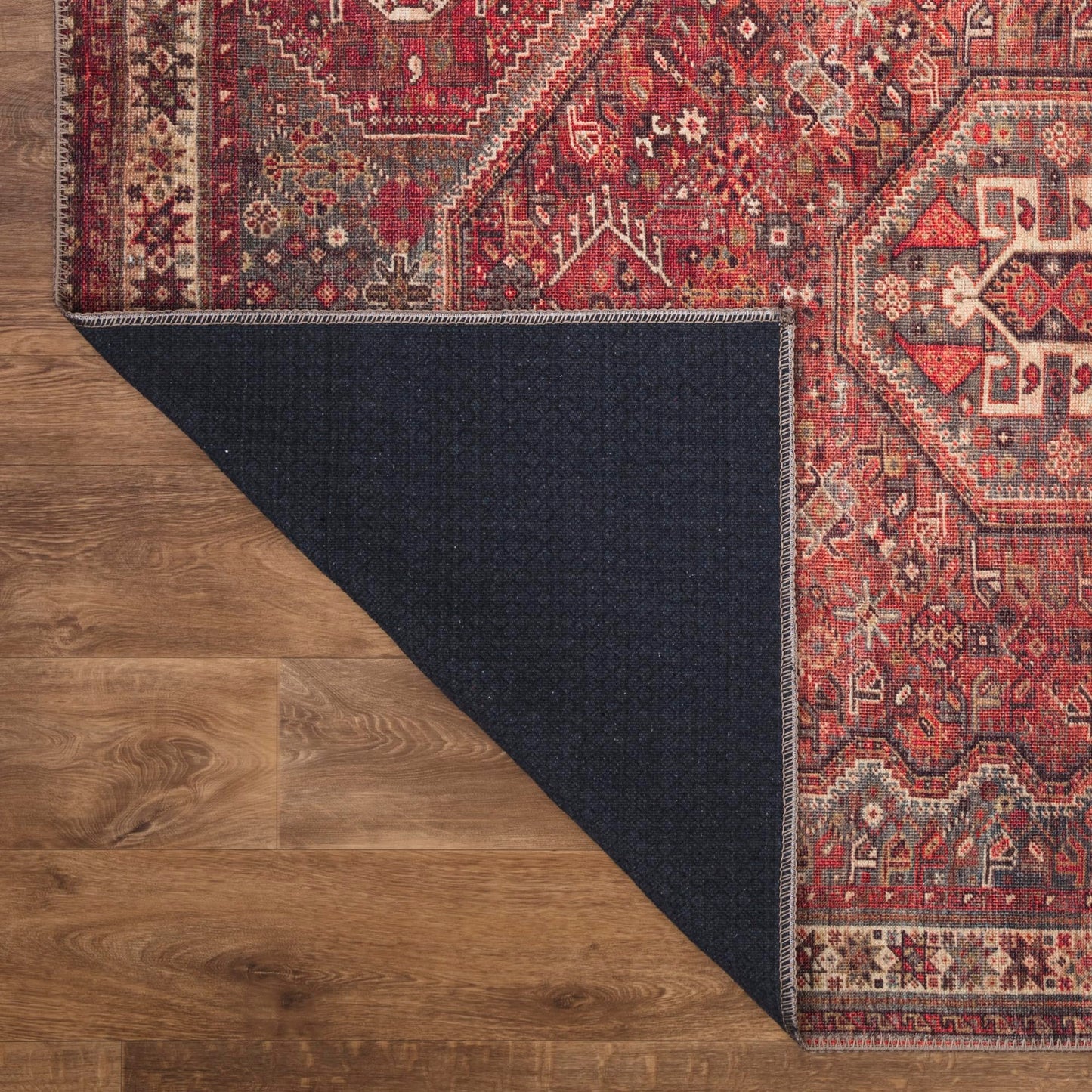 Keen Home Design 10x14 Rug - Machine Washable Area Rug with Non-Slip Backing, Ideal for Living Room, Dining Room, Bedroom - Vintage, Easy Clean, Durable, Low Pile Rug - (9'7" x 14')