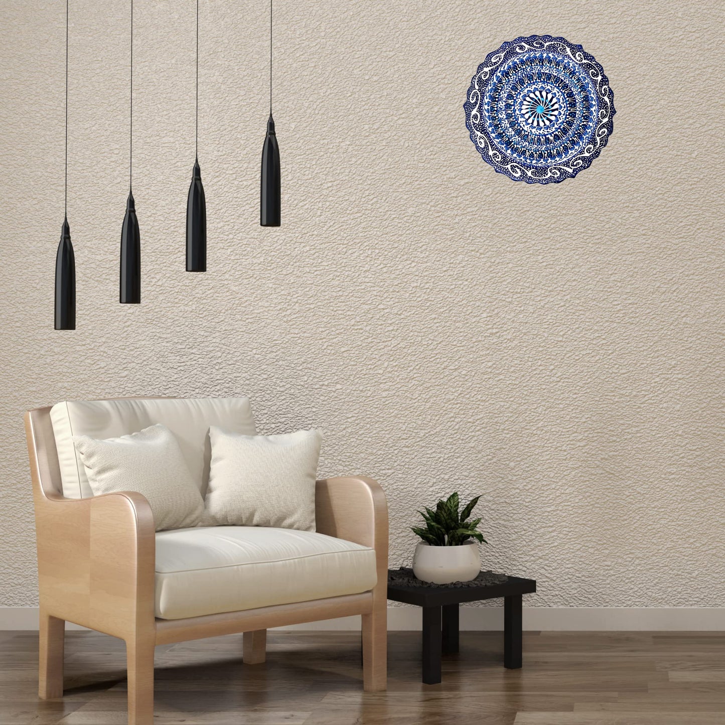 Ayennur Turkish Decorative Plate Handmade Ceramic Ornament for Home&Office Wall Decor