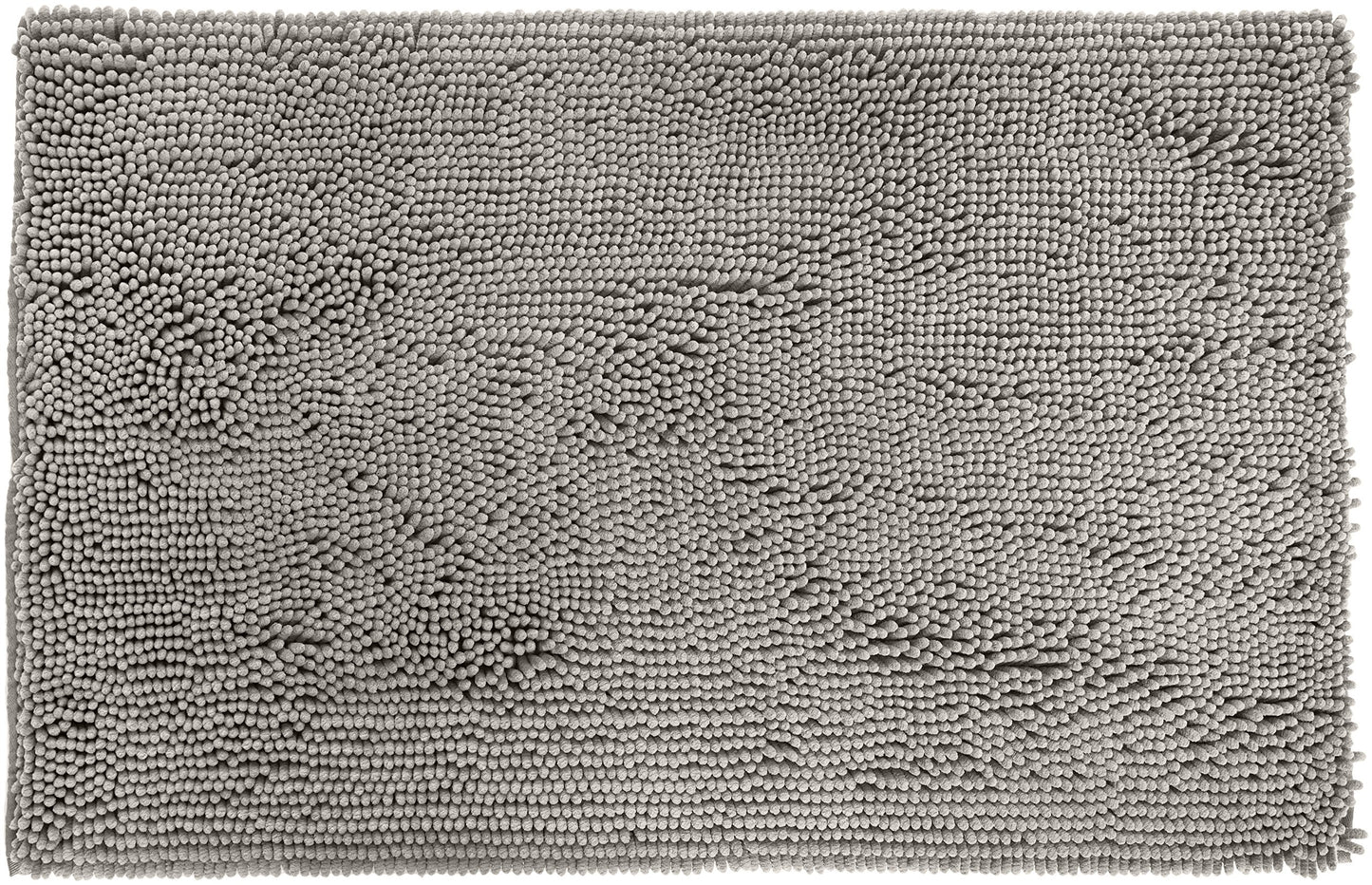 Amazon Basics Platinum Bathroom Rug Mat, Ultra Absorbent Plush Shag, Non-Slip, Quick Drying, Machine Washable, 21" x 34"