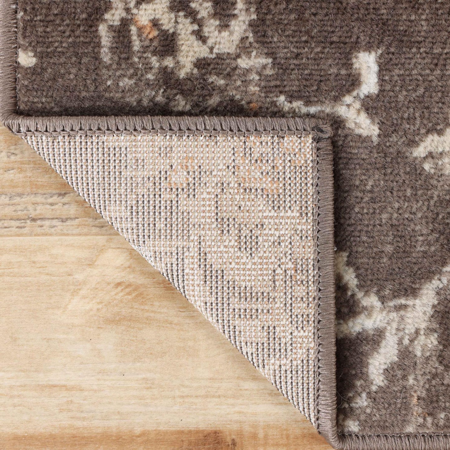 Superior Indoor Large Area Rug for Hallways, Entry, Office, Living/Bedroom, Hardwood, Tile, Floor Cover, Plush Carpet Cover, Modern Farmhouse Floral Decor, Jacobean Collection, 2' x 3', Chocolate