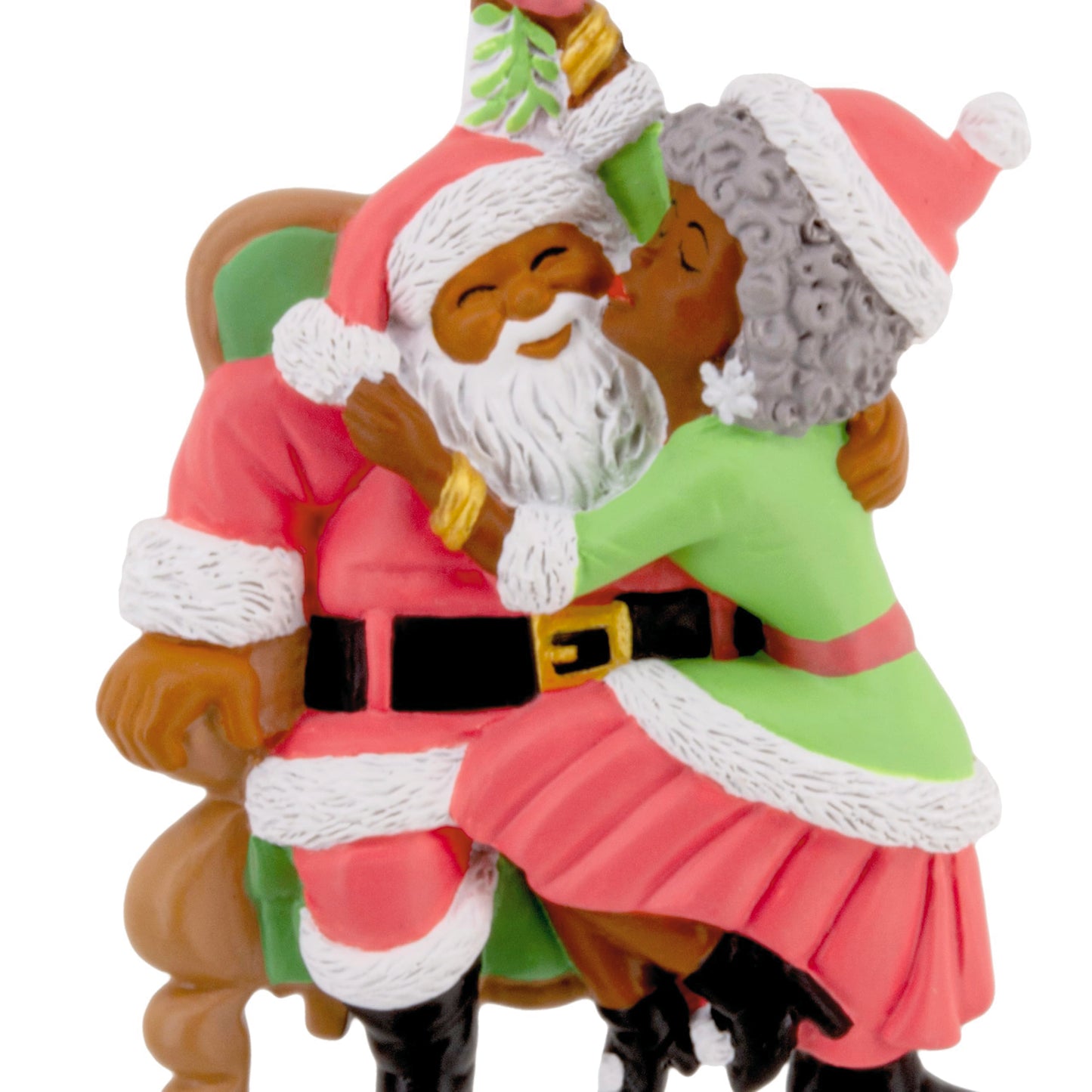 Hallmark Mahogany Christmas Ornament, Santa and Mrs. Claus Ornament, Santa Collectors Gifts