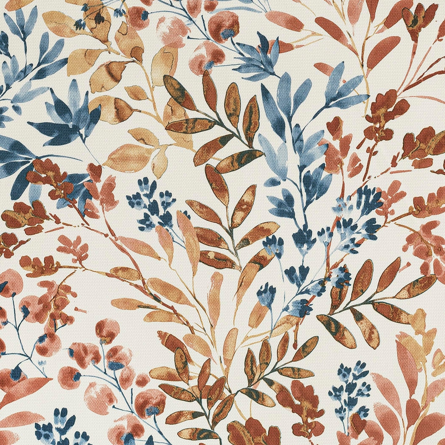 No. 918 Amelie Botanical Print Energy Saving Grommet Curtain Panel, 48" x 84", Indigo Blue