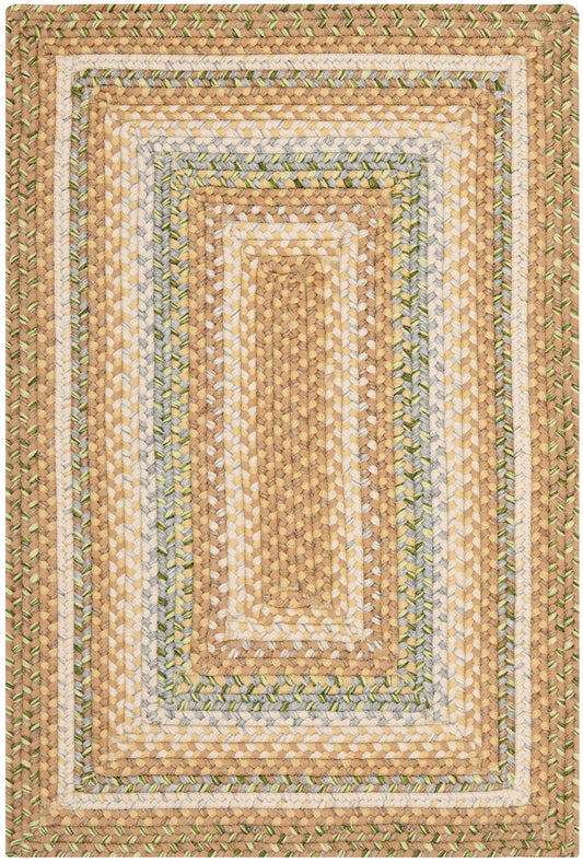 SAFAVIEH Washable Rug Outdoor Braided Collection - 2' x 3', Tan & Multi, Handmade & Reversible, Non-Shedding & Easy to Clean, Ideal for Entryway, Patio, Kitchen, Mudroom, Front Door (BRD314A)