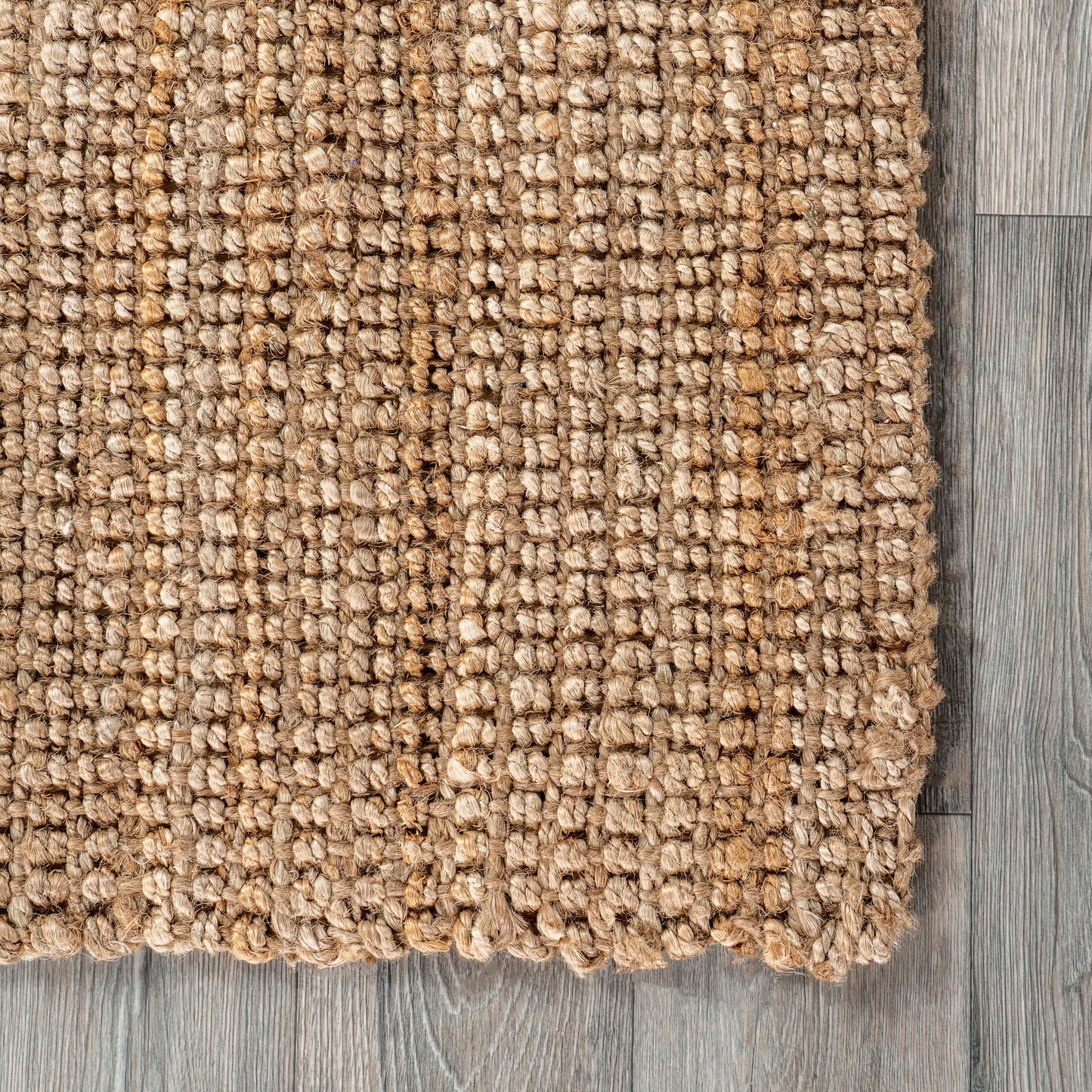 nuLOOM Ashli Solid Farmhouse Jute Accent Rug, 2X3, Natural