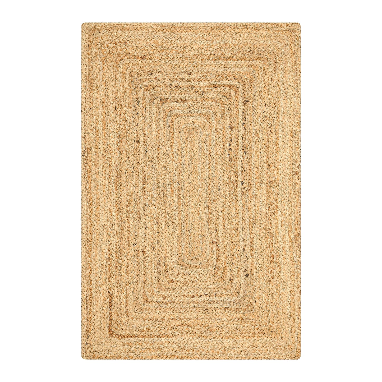 Savi Home Hand Woven Jute Braided Rug, 2'x3' - Natural, Reversible Boho Entry Area Rugs for Kitchen, Living Room, Farmhouse Indoor Outdoor Decorative Floor Rug, 24x36 Inches