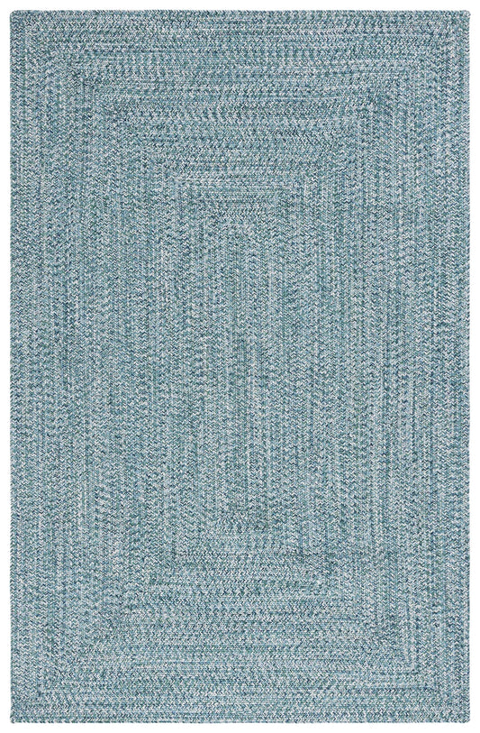 SAFAVIEH Washable Rug Outdoor Braided Collection - 2' x 3', Teal & Green, Handmade & Reversible, Non-Shedding & Easy to Clean, Ideal for Entryway, Patio, Kitchen, Mudroom, Front Door (BRA201K)
