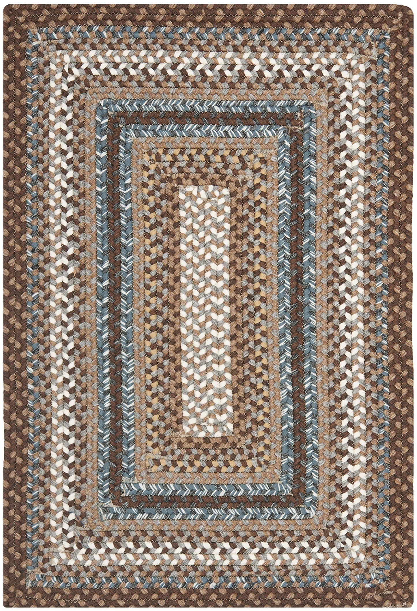 SAFAVIEH Washable Rug Outdoor Braided Collection - 2' x 3', Brown & Multi, Handmade & Reversible, Non-Shedding & Easy to Clean, Ideal for Entryway, Patio, Kitchen, Mudroom, Front Door (BRD313A)