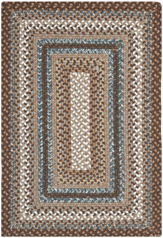 SAFAVIEH Washable Rug Outdoor Braided Collection - 2' x 3', Brown & Multi, Handmade & Reversible, Non-Shedding & Easy to Clean, Ideal for Entryway, Patio, Kitchen, Mudroom, Front Door (BRD313A)