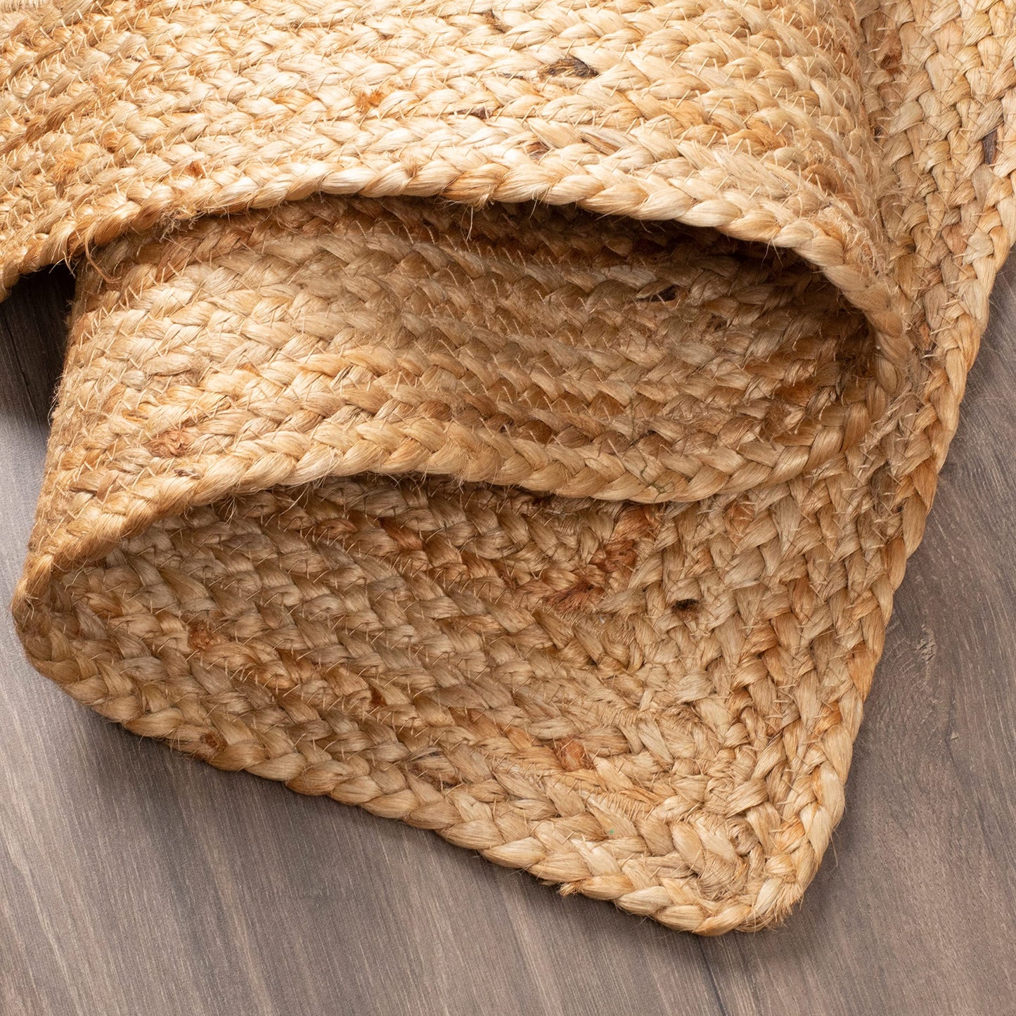 Savi Home Hand Woven Jute Braided Rug, 2'x3' - Natural, Reversible Boho Entry Area Rugs for Kitchen, Living Room, Farmhouse Indoor Outdoor Decorative Floor Rug, 24x36 Inches