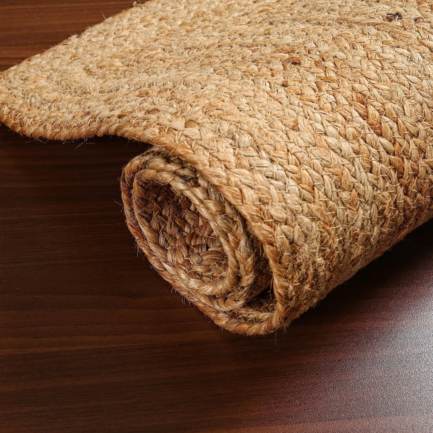 Savi Home Hand Woven Jute Braided Rug, 2'x3' - Natural, Reversible Boho Entry Area Rugs for Kitchen, Living Room, Farmhouse Indoor Outdoor Decorative Floor Rug, 24x36 Inches