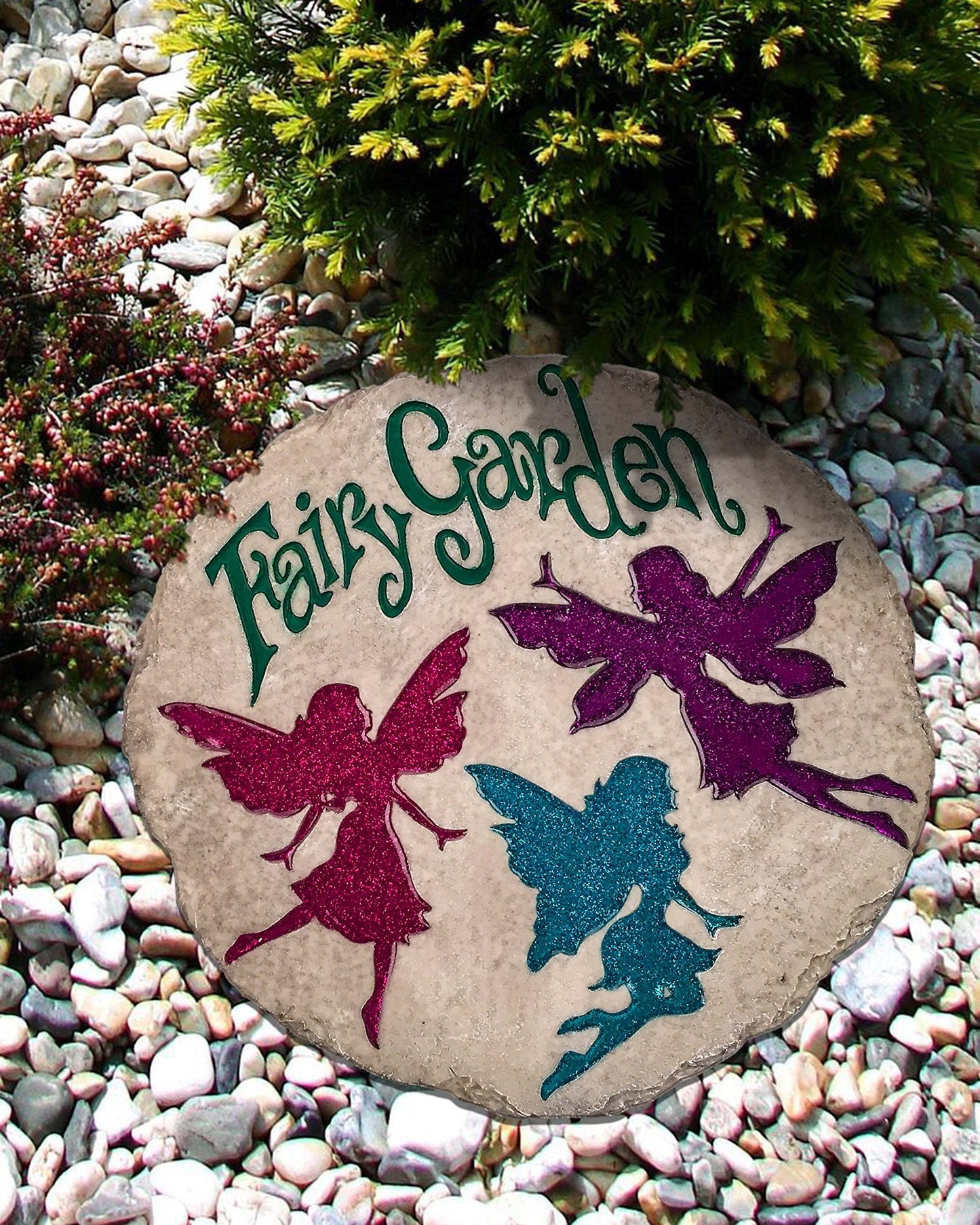 Spoontiques - Garden Décor - One Cat Short Stepping Stone - Decorative Stone for Garden