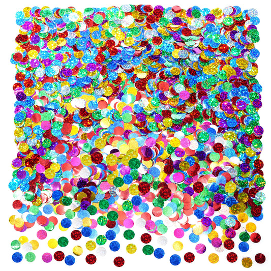 Multicolor Sparkle Foil Metallic Round Table Confetti Decor Circle Dots Mylar Table Scatter Confetti Wedding Bachelorette Valentines Mothers Day Birthday New Years Party Confetti Decorations, 60g